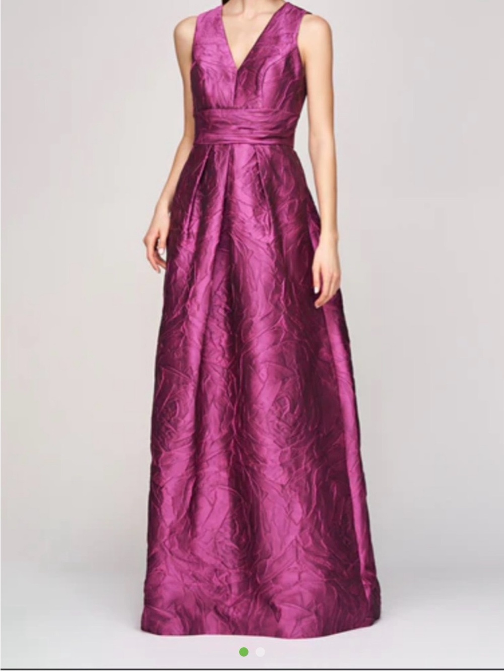 Kay Unger Fuchsia Evening Gown - Elegant Floor-Length Dress